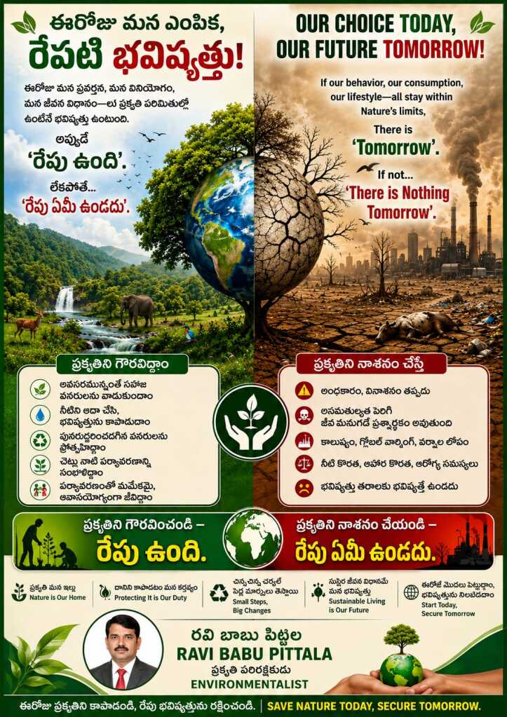 ప్రకృతిని రక్షిద్దాం – జీవ భవిష్యత్తును కాపాడుకుందాం!