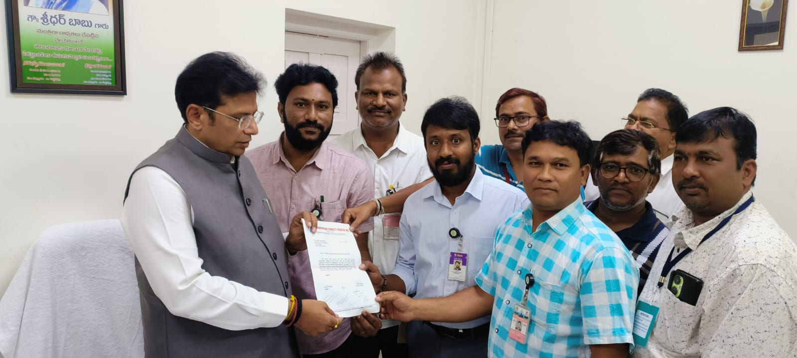 శాసనసభా వ్యవహారాల మంత్రి శ్రీధర్ బాబు కు టీ డబ్ల్యూ జే ఎఫ్ విజ్ఞప్తి