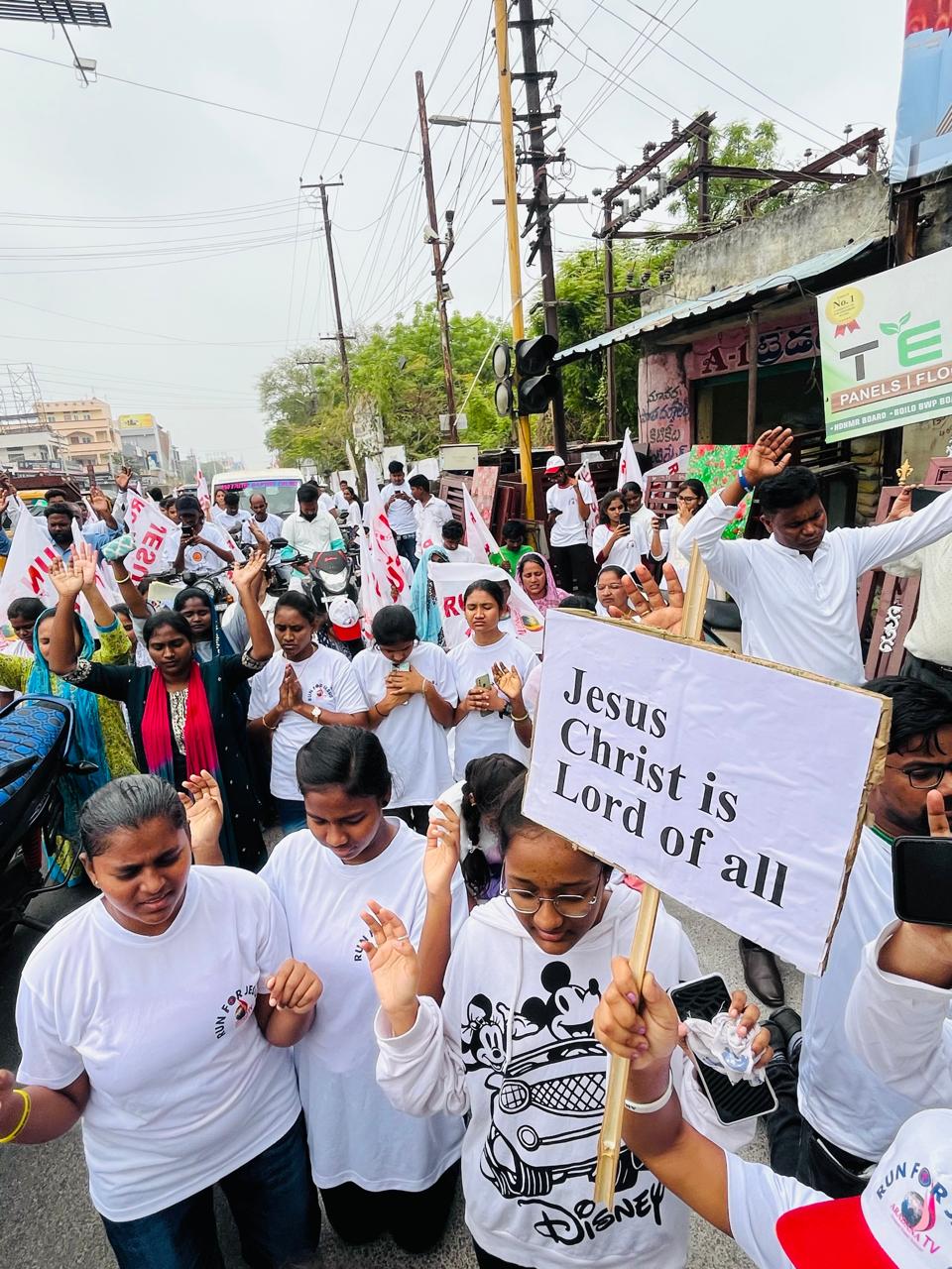 వరంగల్ లో రన్ ఫర్ జీసస్" శాంతిర్యాలీ