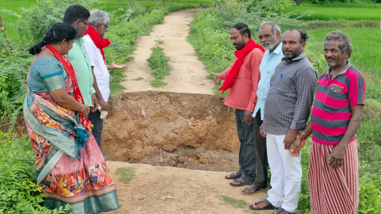 తెగిన కొత్త కుంట గండిని వెంటనే పూడ్చాలని సిపిఎం డిమాండ్