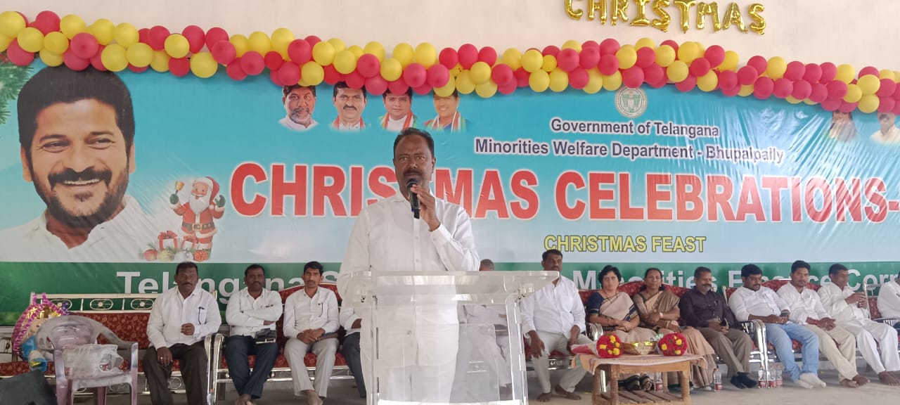 క్రిస్మస్ వేడుకల్లో పాల్గొన్న ఎమ్మెల్యే గండ్ర