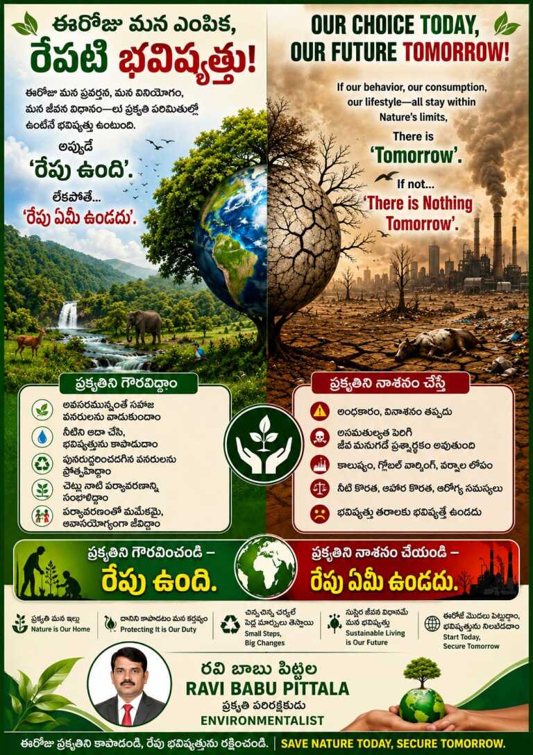 ప్రకృతిని రక్షిద్దాం – జీవ భవిష్యత్తును కాపాడుకుందాం!