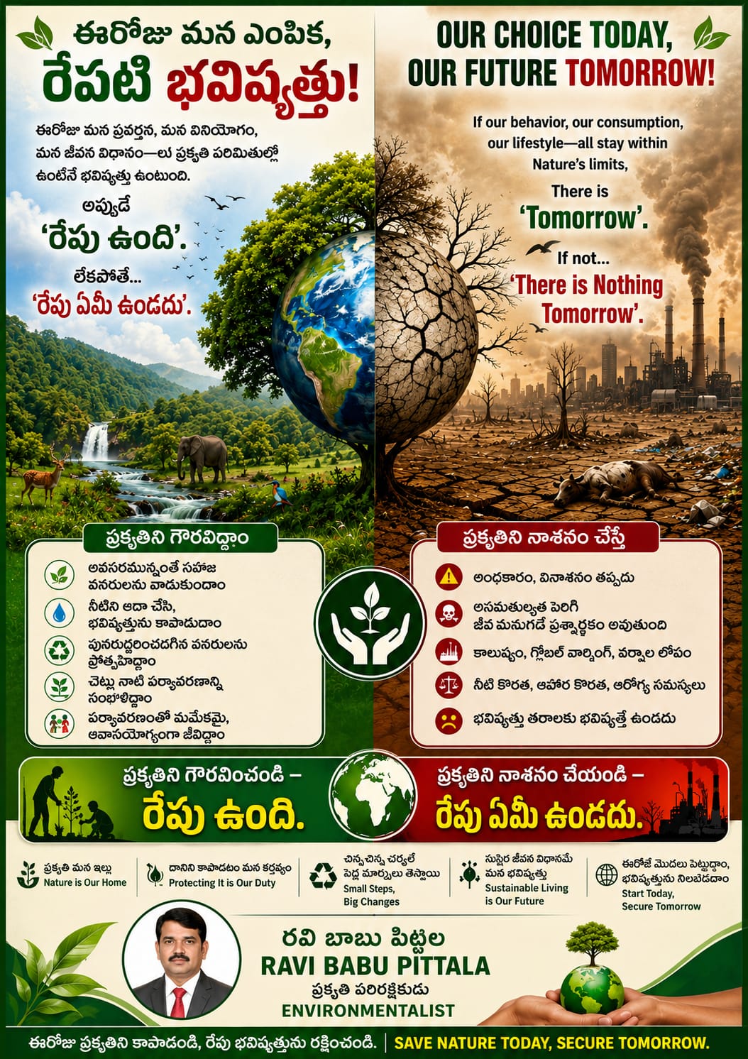 ప్రకృతిని రక్షిద్దాం – జీవ భవిష్యత్తును కాపాడుకుందాం!