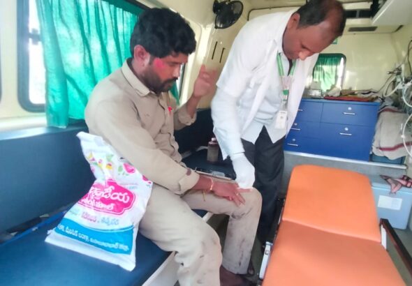 దరవత్ తండా మధ్య రోడ్డుపై ఆవును ఢీ