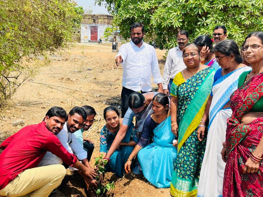 పర్యావరణ దినోత్సవం సందర్భంగా మొక్కలు నాటిన సర్పంచ్ జక్కి అనిత శ్రీకాంత్