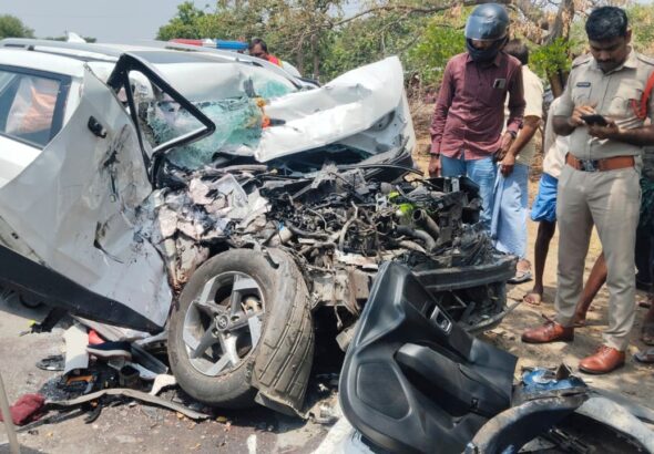 భాగిర్తిపేట క్రాస్ రోడ్డు వద్ద ఘోర ప్రమాదం